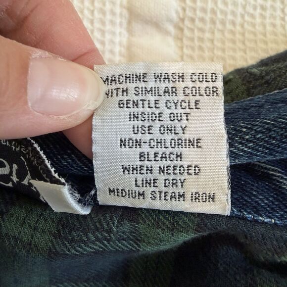 Vintage North Style Denim Jacket Women 1X Blue Barn Chore Coat Flannel Lined - Picture 7 of 12